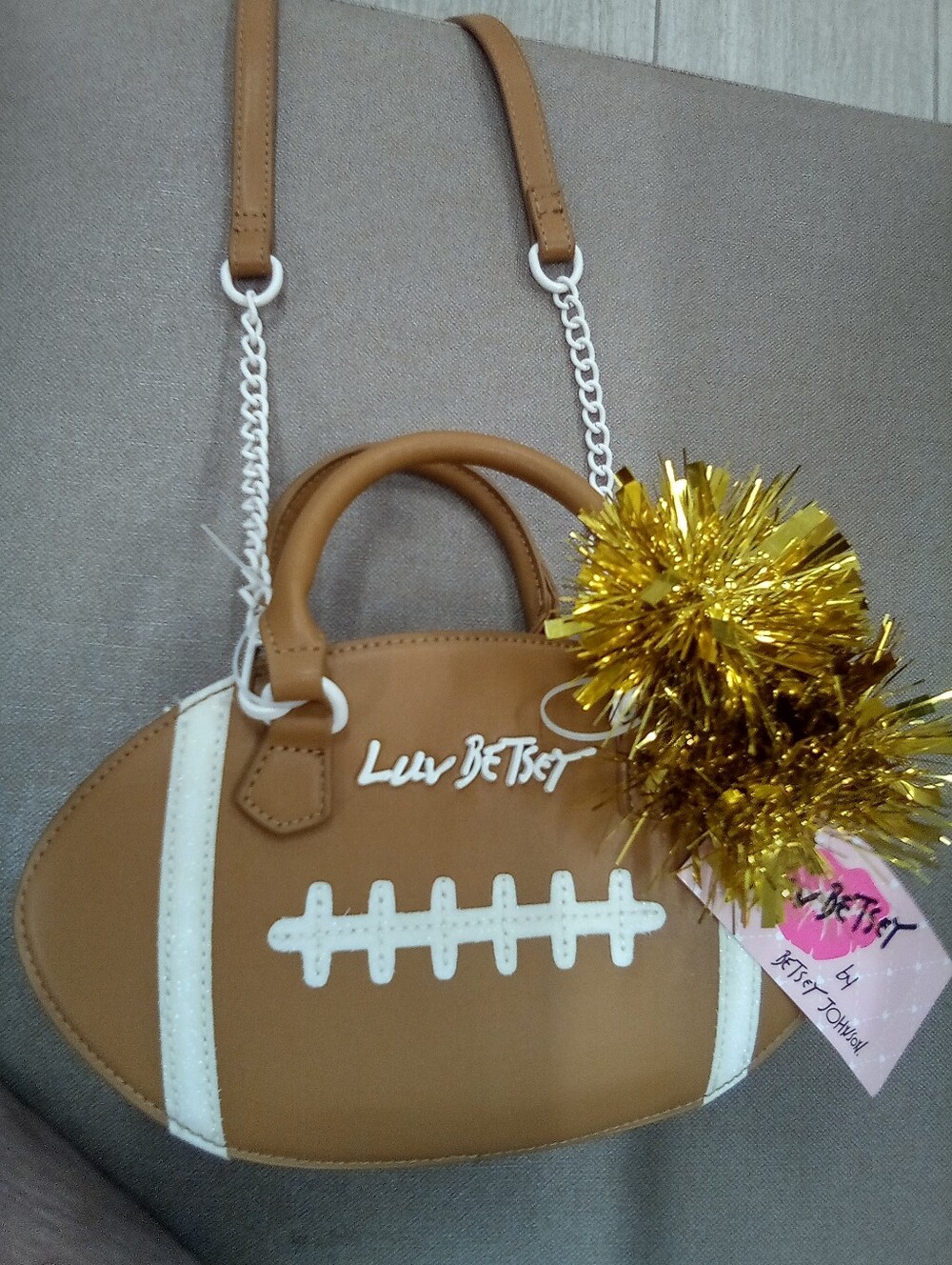 Betsey Johnson: Cute Football Crossbody Purse (Marked Down)